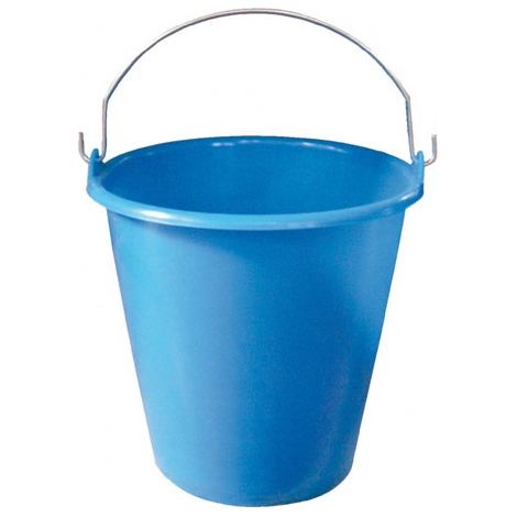 Secchio per pulizie da 8 litri graduato blu - alluminio e plastica