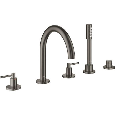 Grohe Atrio Mélangeur Bain/Douche 5 trous Anthracite, 29407AL0 (1/2)