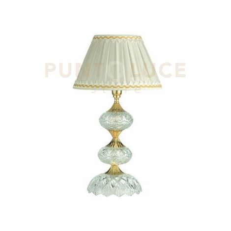DALLAS LUME PICCOLO ORO E CRISTALLO CON PARALUME D.25CM 1 LUCE ATTACCO E14