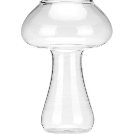 Verre à cocktail design champignon en verre sans plomb, idéal pour apéritifs et fêtes, transparent, 1 pièce (1/5)