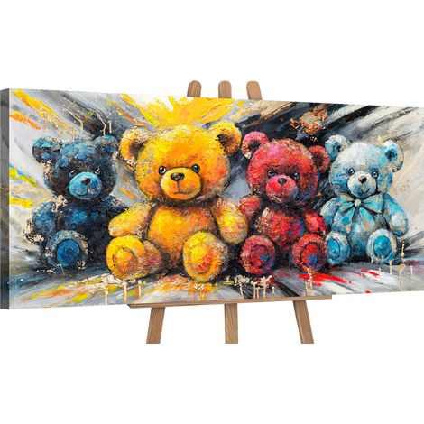 Gemälde Leuchtende Bären auf Keilrahmen 115x50 cm (1/5)
