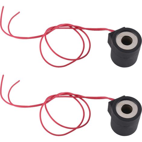 Deux bobines de vanne solénoïde 6352012, 12 V CC, fils de 18 pouces, fil de calibre 10, compatibles avec les tiges de vanne HydraForce séries 10, 12, 16, 38 et 58. (1/5)