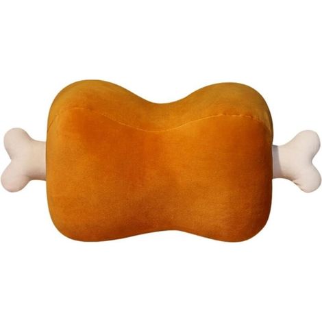 Oreiller de poulet Oreiller d'os de viande Oreiller de sol Coussin de canapé Coussin de voiture Oreiller de lecture (scrag, 42 × 22 × 18 cm) (1/4)