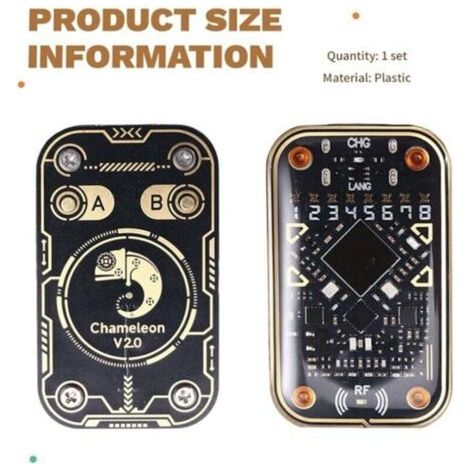 Lecteur Émulateur RFID Chameleon Ultra V2 Duplicateur NFC Fréquence 125 kHz 13.56 MHz Carte Porte-Clés (1/4)