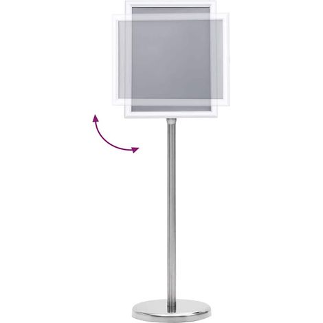 Maison Exclusive - Supporti per poster 2 pcs Argento 32.7 x 24 x 108 cm Alluminio