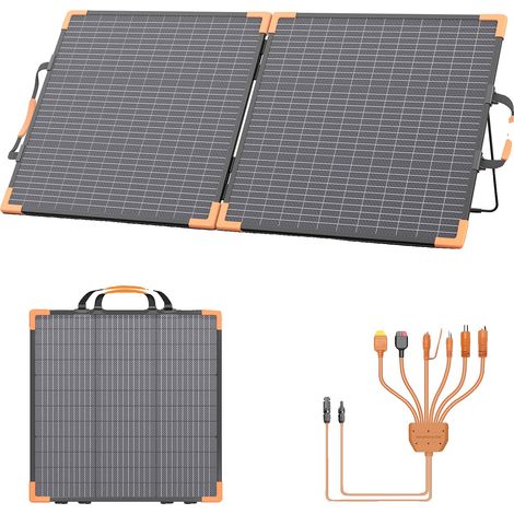 Panneau Solaire, Design Pliable, Haute Efficacité, panneau solaire de 100W (1/2)