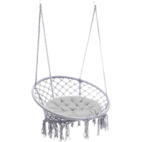 Amaque Suspendierte Sessel mit Kissen und Love Randes - DarkGrey