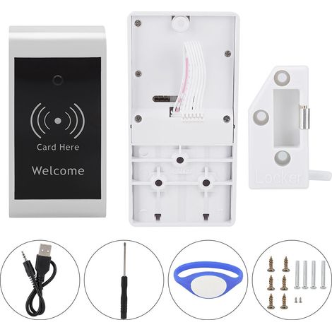 Serrure électronique intelligente à induction numérique pour armoires, casiers, sauna, spa, salle de sport (Argent) (1/5)