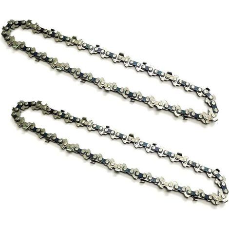 2-teilige Mini-Kettensägenketten 6 Zoll (15 cm), hochfeste Kettensägenketten, 1/4 Zoll LP (6,35 mm), 1,1 mm (0,043 Zoll) Stärke, 36 Treibglieder, für kabellose elektrische Kettensägen (1/5)