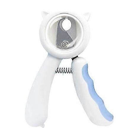 Coupe-ongles pour chats, ciseaux à griffes professionnels pour chiens, outils de toilettage en acier inoxydable pour lapins, coupe-griffes résistant aux éclaboussures pour chatons et chiots (bleu) (1/5)
