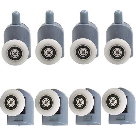 Rulli per porte doccia, set da 8, diametro 23 mm, per box doccia (1/3)