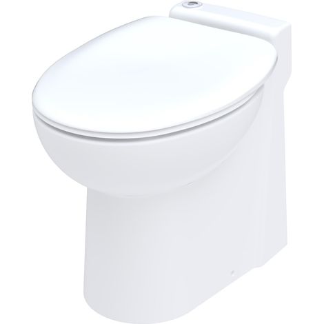 SFA – Sanicompact 54 – WC mit integrierter Abwasserhebeanlage – Modernes Design – Doppelspülsystem Eco+ – Hygienisches Material – Einfache Installation und Wartung – 50 x 37 x 46,5 cm – 550 W