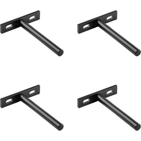 4-teiliges Set hochbelastbarer Regalträger (Schwarz, 3 Zoll) (1/4)