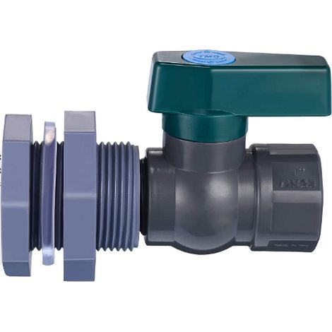 Connecteur Réservoirs d'eau en PVC Robinet Baril de pluie en PVC 1 Pouce avec Raccord de Cloison et Adaptateur de Tuyau(1")