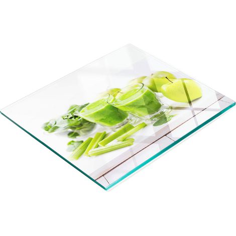 Tabla de cortar de cristal para cocina con estampado de cóctel verde, 60x52 cm (1/5)