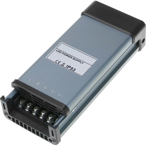 BeMatik - Source d'alimentation industrielle plate 12VDC 12.5A. Mesures 75 x 190 x 42 mm IP53 (1/5)