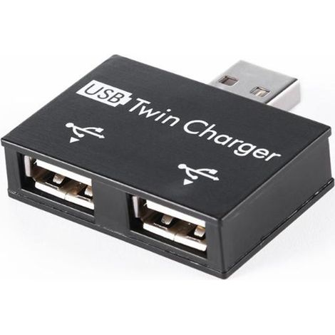 Mini Hub USB 2 Ports, Double Chargeur USB pour PC et Disques Flash (1/5)