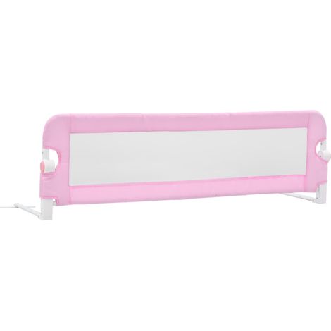 INLIFE Barrière de sécurité de lit d'enfant Rose 120x42 cm Polyester (1/5)