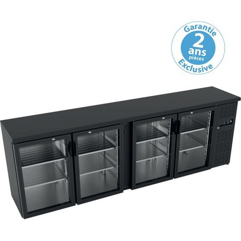 Arrière Bar Skinplate 698 litres - Groupe Logé - 4 Portes Vitrées - Unifrigor