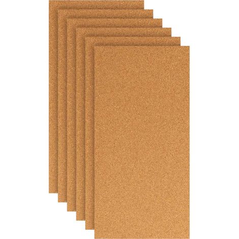 Placa de Corcho 6 pcs Marrón 100 x 50 cm Corcho vidaXL