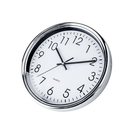 Horloge de cuisine blanche/chromée ronde 25cm küken (1/2)