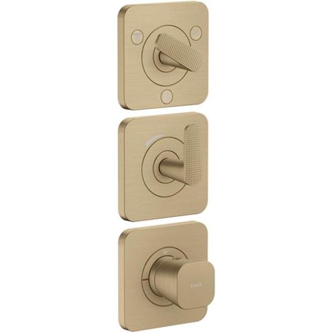 Axor Citterio C - Miscelatore termostatico ad incasso per 3 utenze, bronzo spazzolato 49711140 (1/2)