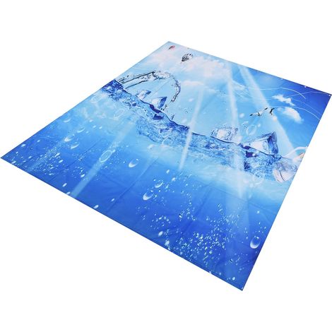 Tenda da doccia in fibra di poliestere, elastica, impermeabile e reversibile, per bagno e casa (180 x 180 cm).