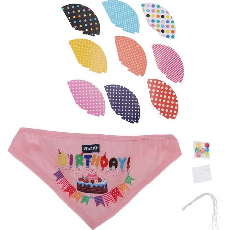 Chapeau d'anniversaire pour chien, chapeau créatif pour fête d'anniversaire d'animal de compagnie, chapeau rose pour chien d'un an. Fournitures pour chapeau d'anniversaire créatif. (1/5)