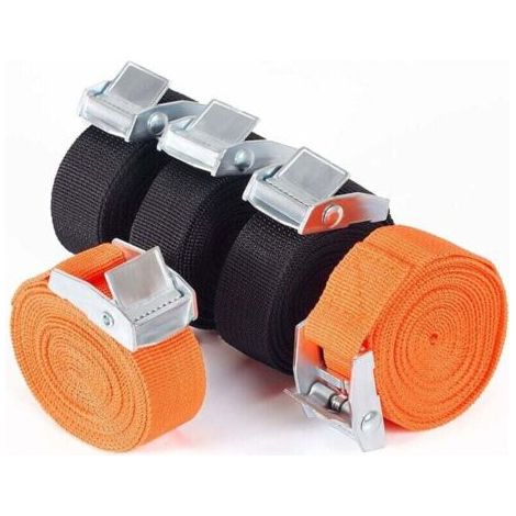 BUNTHAUS PA Sangle à Cliquet 5 Pièces avec Crochet Tendeur pour Moto Barre Toit Porte Vélo Bagages (1/4)