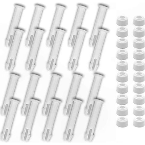 Kit d'entretien piscine : 20 goupilles plastique et 20 joints caoutchouc pour piscines tubulaires métalliques, compatibles cadres 13-24 pouces, taille 2,36 pouces (1/5)