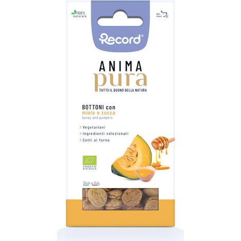 Anima Pura Bottoni con miele e zucca per Cani 100 g Vegetariano