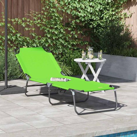 Klappbare Sonnenliege Grün 188 x 57 x 86,5 cm Polyester