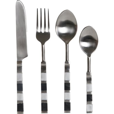 Cuberteria Set 16 Inox Resina 4,5X1,5X22 Plateado (1/5)