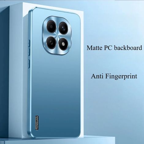 (Bleu, Redmi Note 15 Pro+) Coque de téléphone à la peinture métallique mate et au toucher givré, résistante aux chocs, aux chutes et aux empreintes digitales. (1/5)