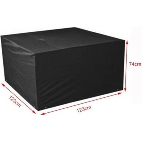 KLVGTIFS PUHousse de meuble de jardin étanche carrée 123x123x74cm - résistant aux UV et imperméable (1/4)
