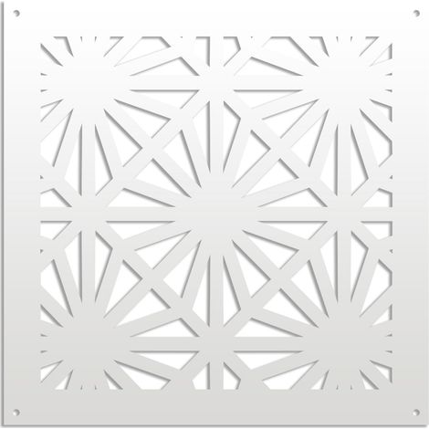 POLESTAR - Panneau ajouré en PVC - Brise-soleil - Couleur : blanc - Dimension : 48x48 cm