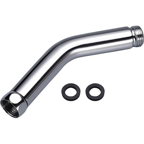 Raccord Coudé pour Pommeau de Douche G1/2", Rallonge de Bras de Douche, Accessoire Universel Robuste G1/2", Femelle et Mâle, 135 Degrés, 15.2 Cm (1/5)