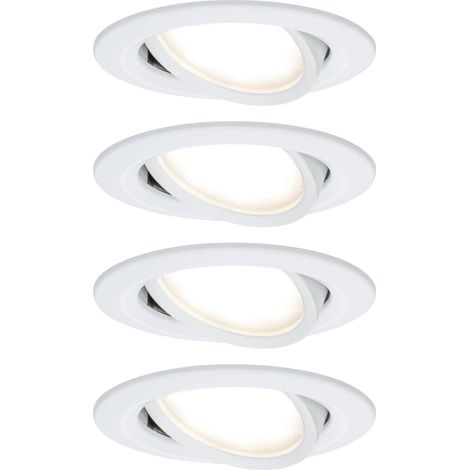 41307 Nova Coin Spot encastrable jeu de 4 LED LED 24 W blanc mat Y645643 (1/5)
