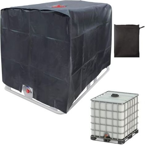 PA 1000L Tankabdeckung, Regenwassersammelbehälterabdeckung, geeignet für 1000L Regentonnen im Außenbereich, UV-Schutzabdeckung, wasserdicht, staubdicht, 1000L Tankabdeckung (1/5)