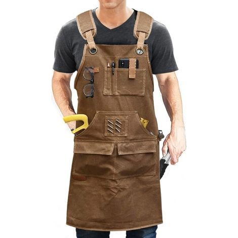 Tablier de protection homme imperméable – Multi-poches pour outils – Résistant à la chaleur et aux éclaboussures – Ajustement confortable (1/4)
