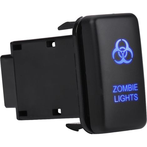 Interrupteur à bascule 12V LED bleu pour voiture, adapté à Hilux Landcruiser, éclairage ZOMBIE LIGHTS (1/3)