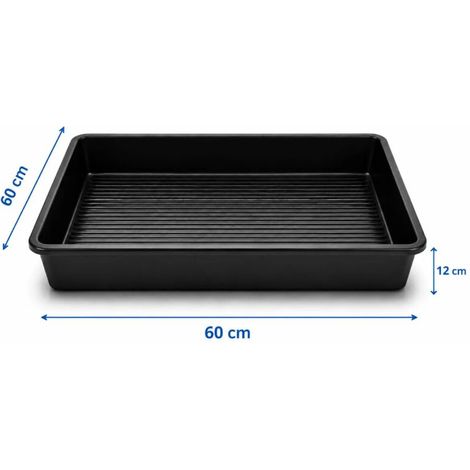 Pflanzenschale Hart-Plastik 60 x 60 x 12 cm – Anzuchtschale Rechteckig (1/5)