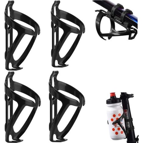 Porte-gobelets lot de 4 - supports pour vélo, poussette et VTT avec pince, réutilisables, noir, 14,5 x 7 cm (1/5)