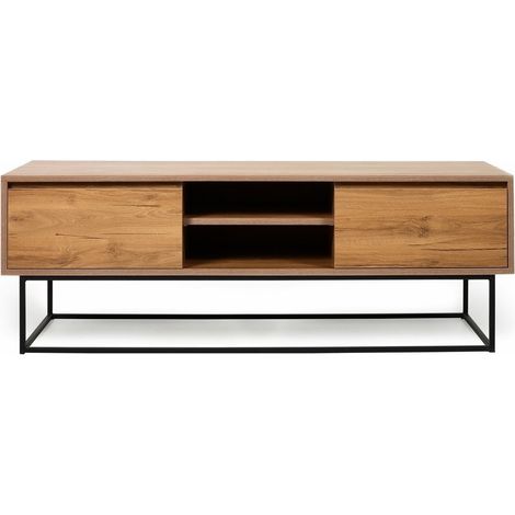 Meuble TV en bois "Laxus" - 140 x 40 x 50 cm - Marron