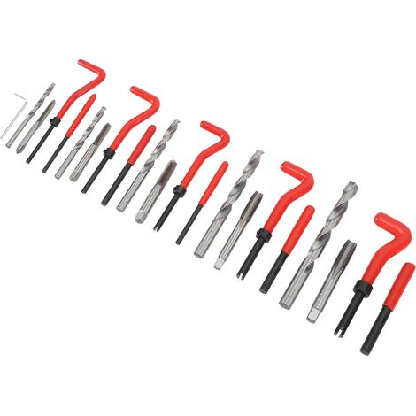 HSS-Metrik-Gewindereparaturset, Gewindebohrer-Einsetzwerkzeug für Gewindebohrungen M5 M6 M8 M10 M12, komplettes Zubehörset. (1/5)