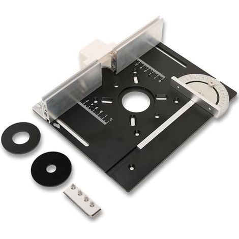 Aluminum Router Table Insert Plate (Black)
