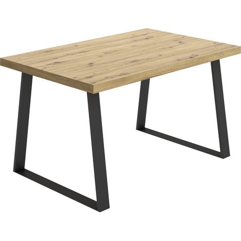 Mesa de comedor Fija con Patas Metálicas Nordic 75x140x90 cm - ARAN (1/4)