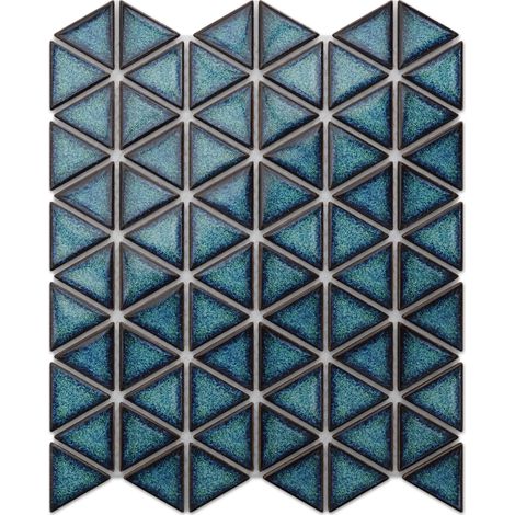 Ilcom – Mosaïque en céramique sur maille 26.3cm x 30.3cm – Finition lisse pour salle de bain ou cuisine – Résistante aux hautes températures