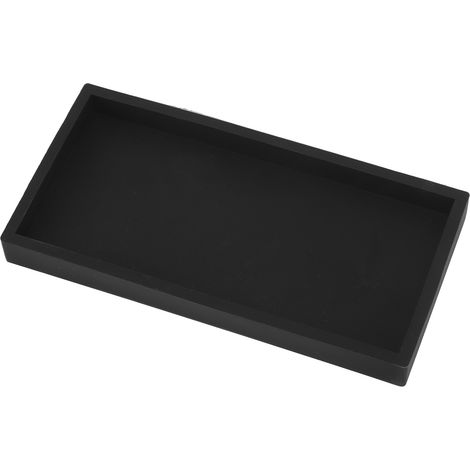 Plateau de rangement en silicone, gel de silice, plateau de tri pour la cuisine, plateau organisateur de cosmétiques pour salle de bain ou coiffeuse, noir, petit format (1/5)