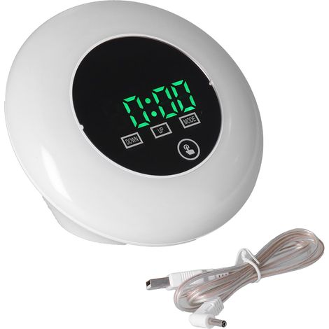LED-Digitalwecker mit Spiegel, Thermometer und 7 Farben für Schlafzimmer und Büro (Grünes Wort) (1/5)